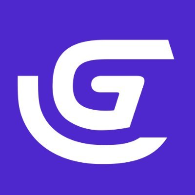 das Logo von GDvelop. ein geschwungenes G in weißer Farbe auf lila Hintergrund.
